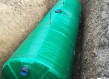 玻璃钢化粪池吊装就位